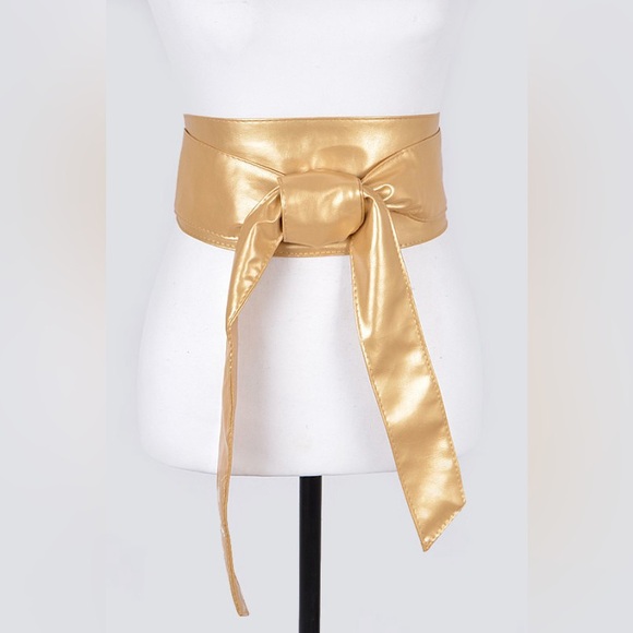 51R. OBI Faux Leather Tie Up Belt - Picture 6 of 15